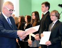 16 listopada 2015 - Spotkanie Małopolskiego Kuratora Oświaty ze stypendystami Prezesa Rady Ministrów